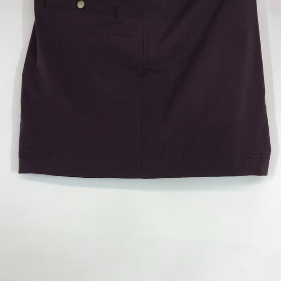 TITLE NINE - WOMEN'S 6 - BURGUNDY SNAP WAIST POLYESTER BLEND SKIRT W/POCKETS - Picture 6 of 8